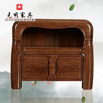 【光明家具】中式現代實木床頭柜床邊柜808- 1414-60