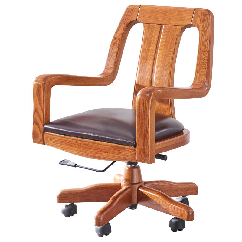 【光明家具】全實木電腦椅 實木轉椅結實耐用轉椅 北美紅橡木轉椅 GY89-5472-67